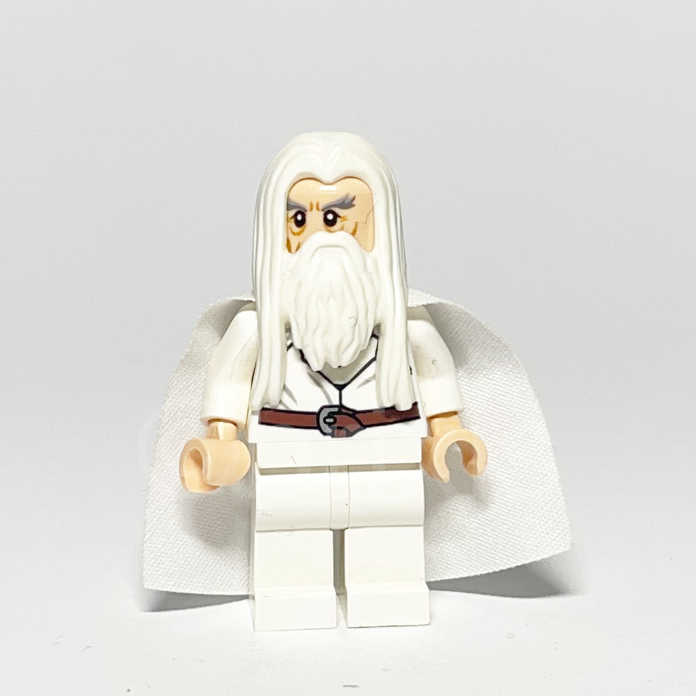 LEGO The Hobbit and The Lord of the Rings Minifigur Gandalf the (LOR063) gebraucht - LEGO Lord of the Rings Gandalf the White Minifigure LOR063 LEGO Lord of the Rings Minifigur Gandalf the White (LOR063) – Vorderansicht