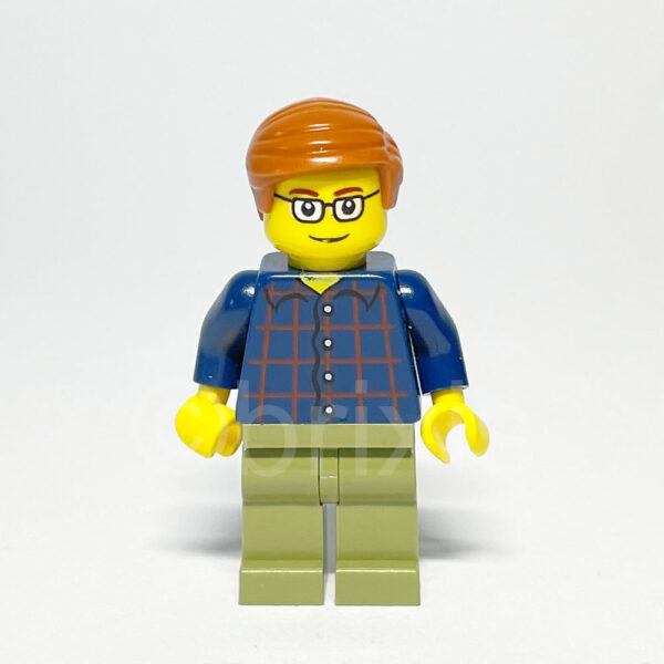 LEGO Brand Plaid Button Shirt Minifigure GEN064