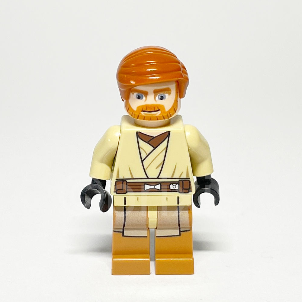 LEGO Star Wars Minifigur Obi-Wan Kenobi (SW0449) gebraucht - LEGO Star Wars Obi Wan Kenobi Minifigure SW0449 LEGO Star Wars Minifigur Obi-Wan Kenobi (SW0449) – Vorderansicht