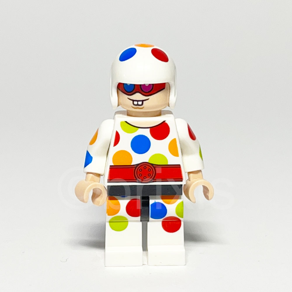 LEGO Super Heroes Minifigur Polka-Dot Man (SH0397) gebraucht - LEGO Super Heroes Polka Dot Man Minifigure SH0397 LEGO Super Heroes Minifigur Polka-Dot Man (SH0397) – Vorderansicht