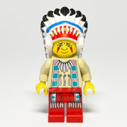 LEGO Western Minifigur Indianer Häuptling 1 (WW017) – Vorderansicht