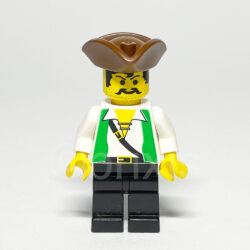LEGO Pirates Minifigur Pirate Green Vest (PI048) – Vorderansicht