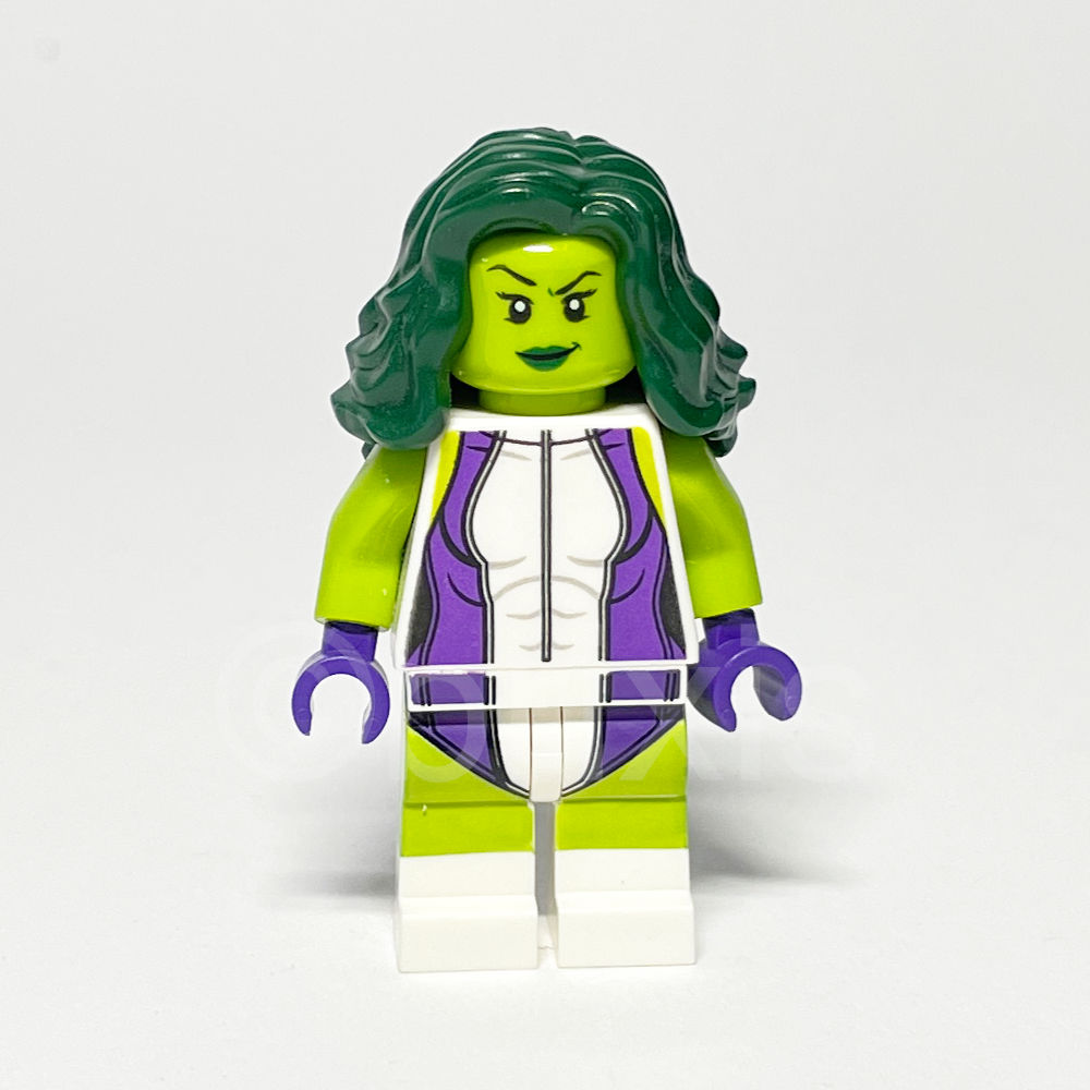 LEGO Super Heroes Minifigur She-Hulk (SH0373) gebraucht - LEGO Super Heroes She Hulk Minifigure SH0373 LEGO Super Heroes Minifigur She-Hulk (SH0373) – Vorderansicht
