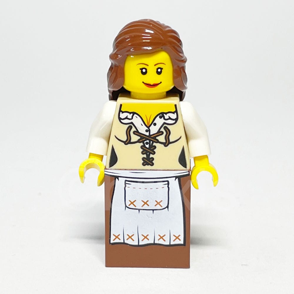 LEGO Castle Minifigur Maid (CAS404) gebraucht - LEGO Castle Maid Minifigure CAS404 LEGO Castle Minifigur Maid (CAS404) – Vorderansicht