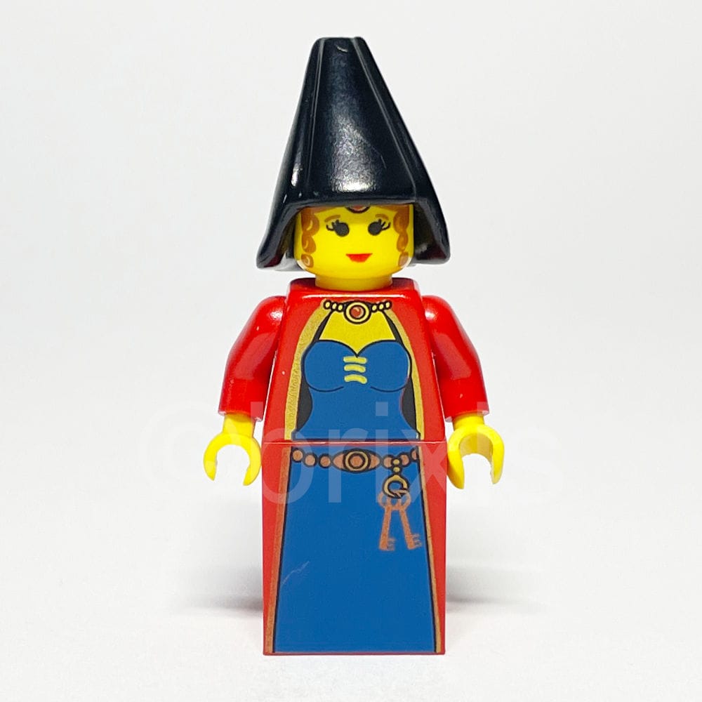 LEGO Castle Minifigur Queen Leonora (CAS033) gebraucht - LEGO Castle Queen Leonora Minifigure CAS033 LEGO Castle Minifigur Queen Leonora (CAS033) – Vorderansicht