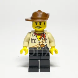 LEGO Adventurers Minifigur Johnny Thunder (ADV051) – Vorderansicht