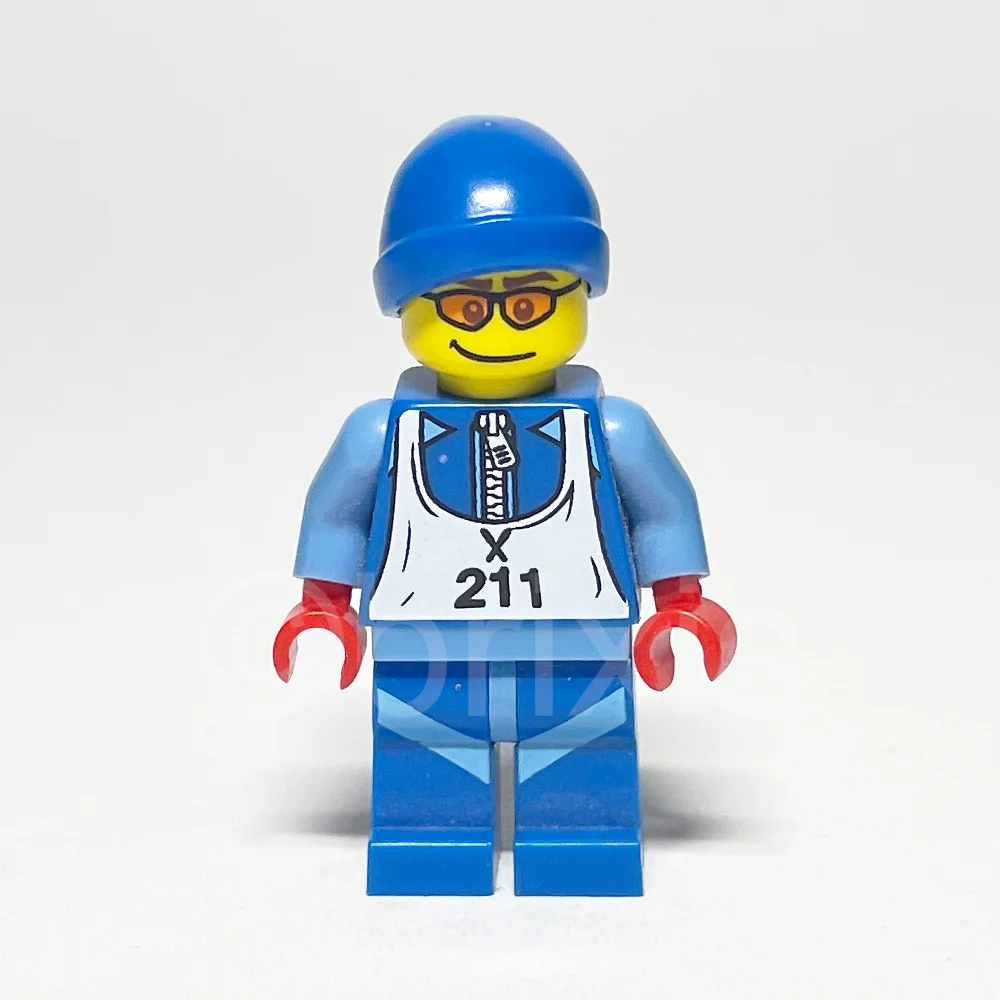 LEGO Collectible Minifigur Skier (COL028) gebraucht - LEGO Collectible Skier Minifigur COL028 LEGO Collectible Minifigur Skier (COL028) – Vorderansicht