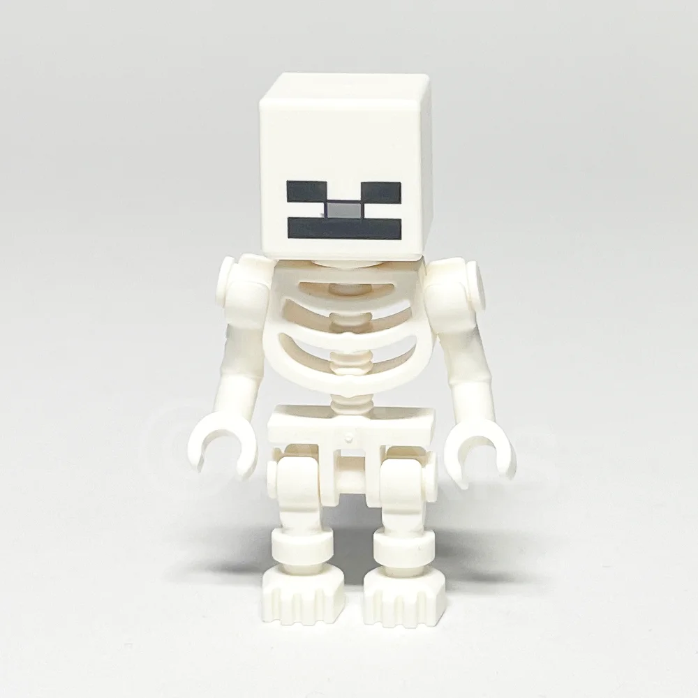 LEGO Minecraft Minifigur Skeleton (MIN011) gebraucht - LEGO Minecraft Skeleton Minifigur MIN011 LEGO Minecraft Minifigur Skeleton (MIN011) – Vorderansicht