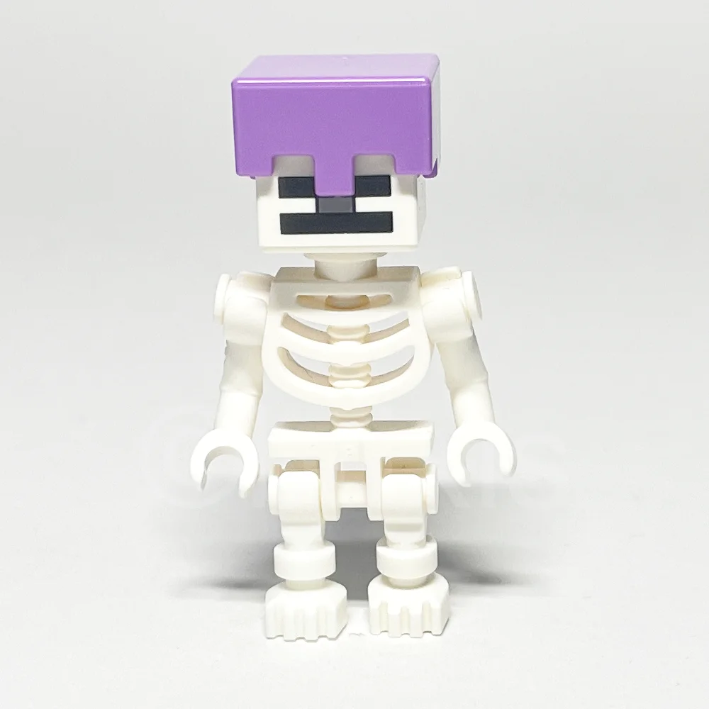 LEGO Minecraft Minifigur Skeleton (MIN065) gebraucht - LEGO Minecraft Skeleton Minifigur MIN065 LEGO Minecraft Minifigur Skeleton (MIN065) – Vorderansicht