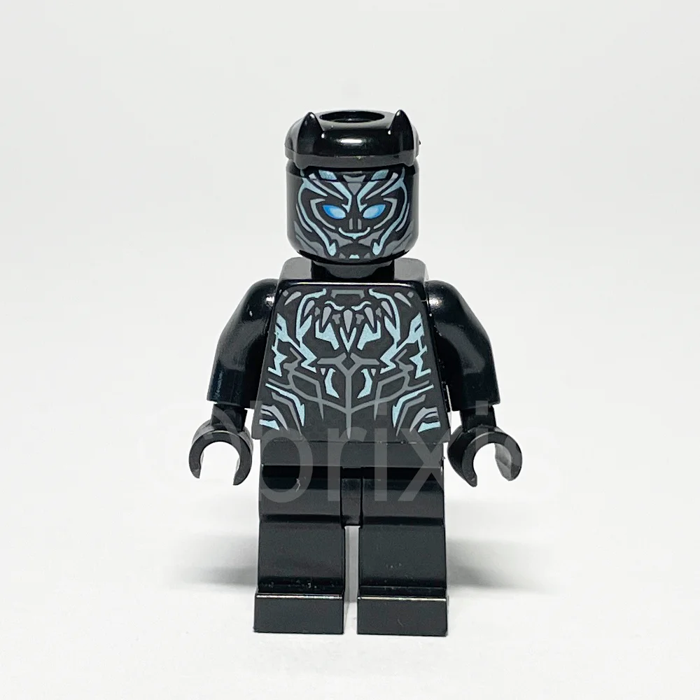 LEGO Super Heroes Minifigur Metallic (SH0478) gebraucht - LEGO Super Heroes Black Panther Minifigure SH0478 LEGO Marvel Super Heroes Minifigur Black Panther (SH0478) – Vorderansicht