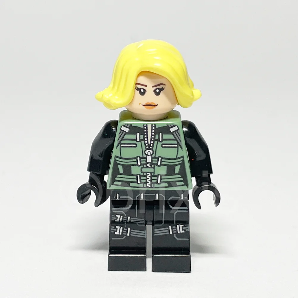 LEGO Super Heroes Minifigur Black Widow (SH0494) gebraucht - LEGO Super Heroes Black Widow Minifigure SH0494 LEGO Marvel Super Heroes Minifigur Black Widow (SH0494) – Vorderansicht