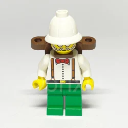 LEGO Adventurers Minifigur Dr. Kilroy (ADV040) – Vorderansicht
