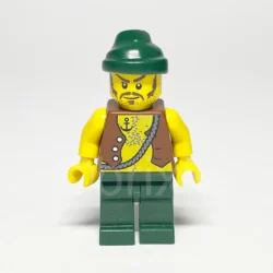 LEGO Pirates Minifigur Pirate Vest and Anchor Tattoo (PI095) – Vorderansicht