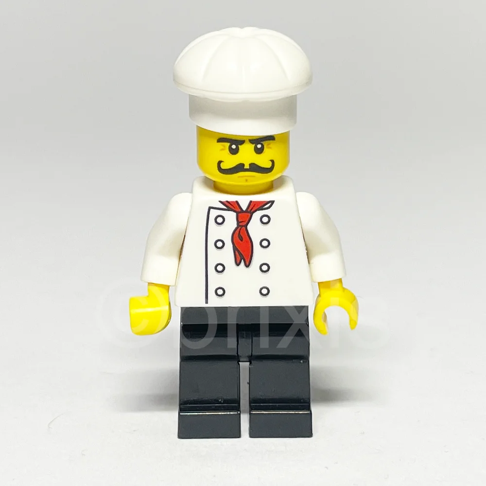 LEGO Town Minifigur Chef (CHEF025) gebraucht - LEGO Town Minifigur Chef CHEF025 gebraucht LEGO Town Minifigur Chef (CHEF025) – Vorderansicht